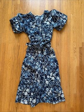 Marie Oliver Navy and Cream Floral Maxi Dress 👗 Size 8 👀 gorgeous! 💯
